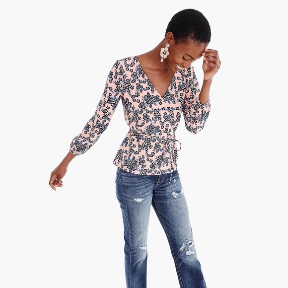 Jcrew Crepe Faux Wrap Top - Picture 4 of 4